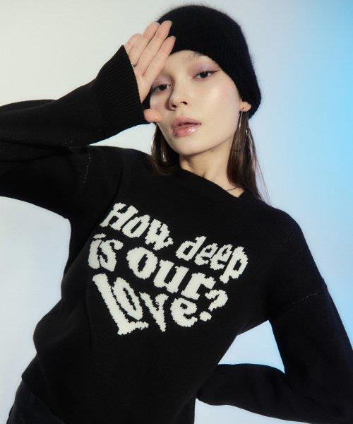 OW LOVE KNIT(BLACK)