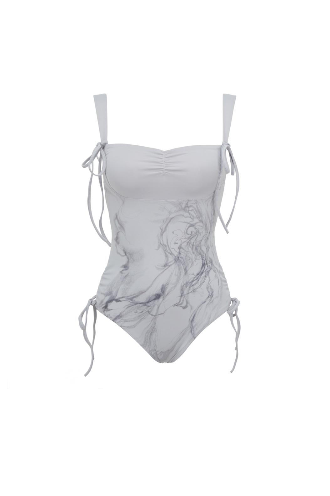 [6/12 예약배송]Printed swimsuit (Gray)