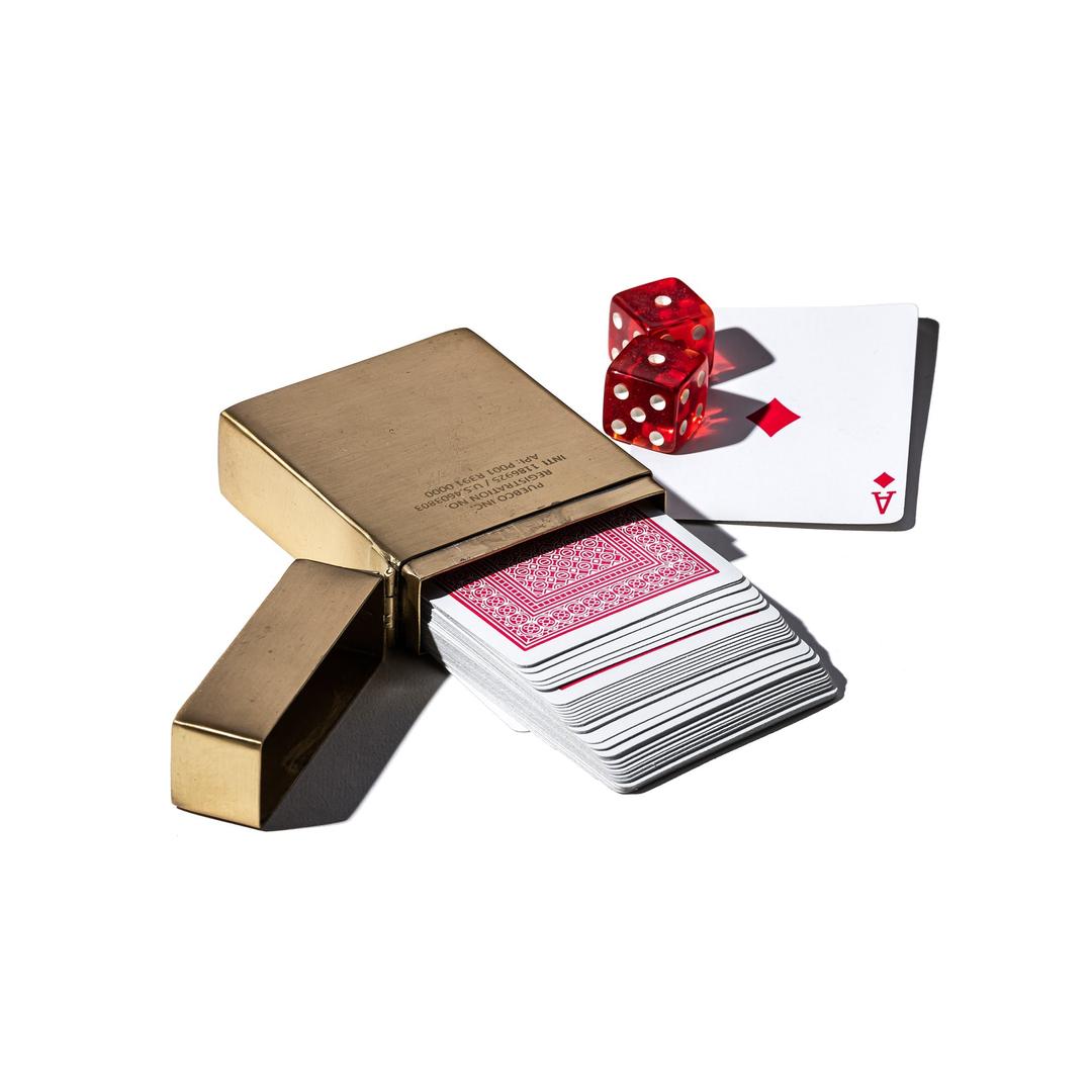 BRASS PLAYING CARD CASE