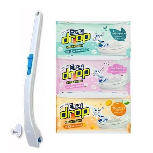 이지드롭 변기크리너 핸들+리필브러쉬, 핸들 1개 + 리필..., 1세트 - 청소용품 | 쿠팡