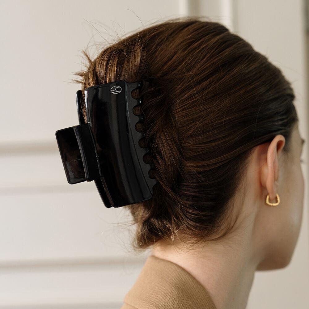 HFS007 Black square hair clip