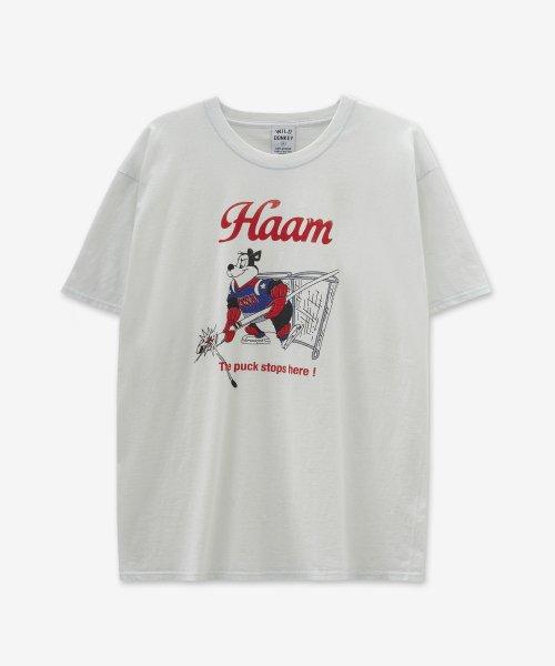 공용 퍽 반소매 티셔츠 - 워시드스카이 / TPUCKESWSKY