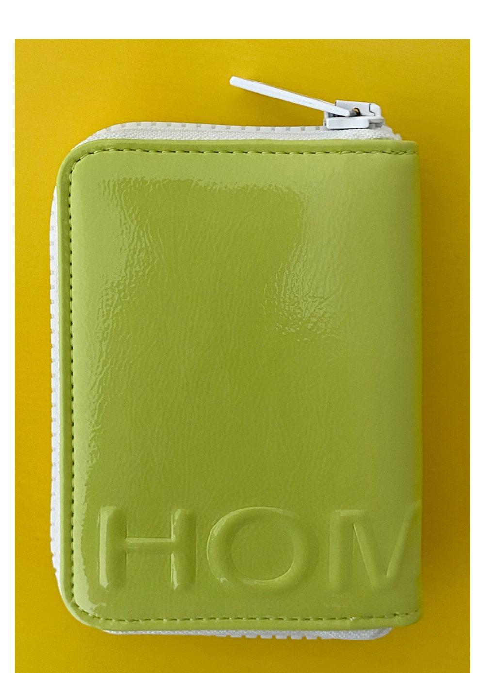 enamel zip card holder (애나멜카드홀더) - 라임