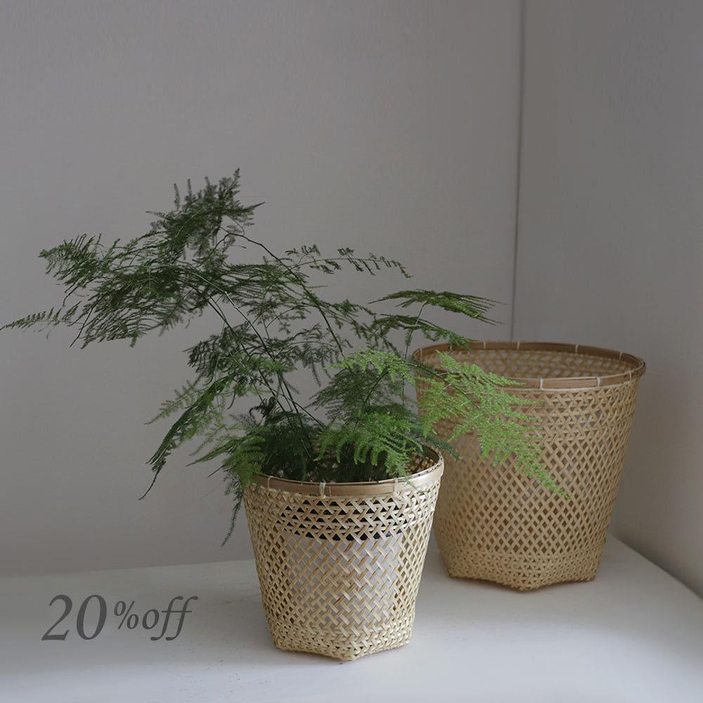 대나무 롱 바스켓 (2size)