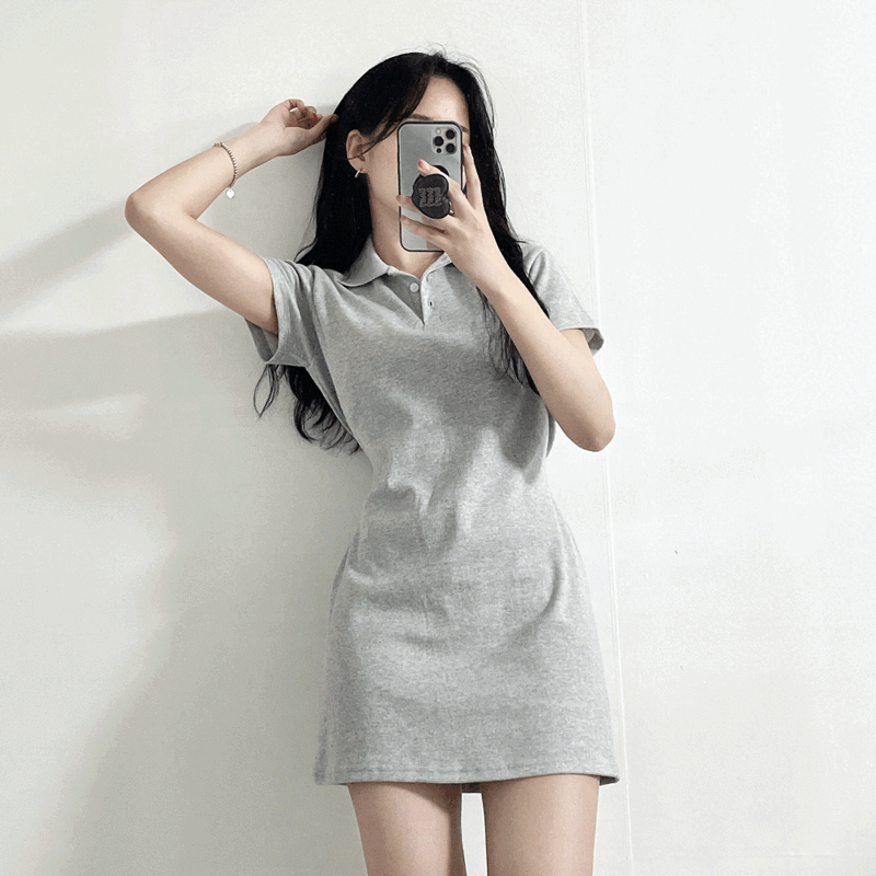 [핏 딱 예쁜!] 하이디 뒷리본 카라 미니 원피스 (3color)