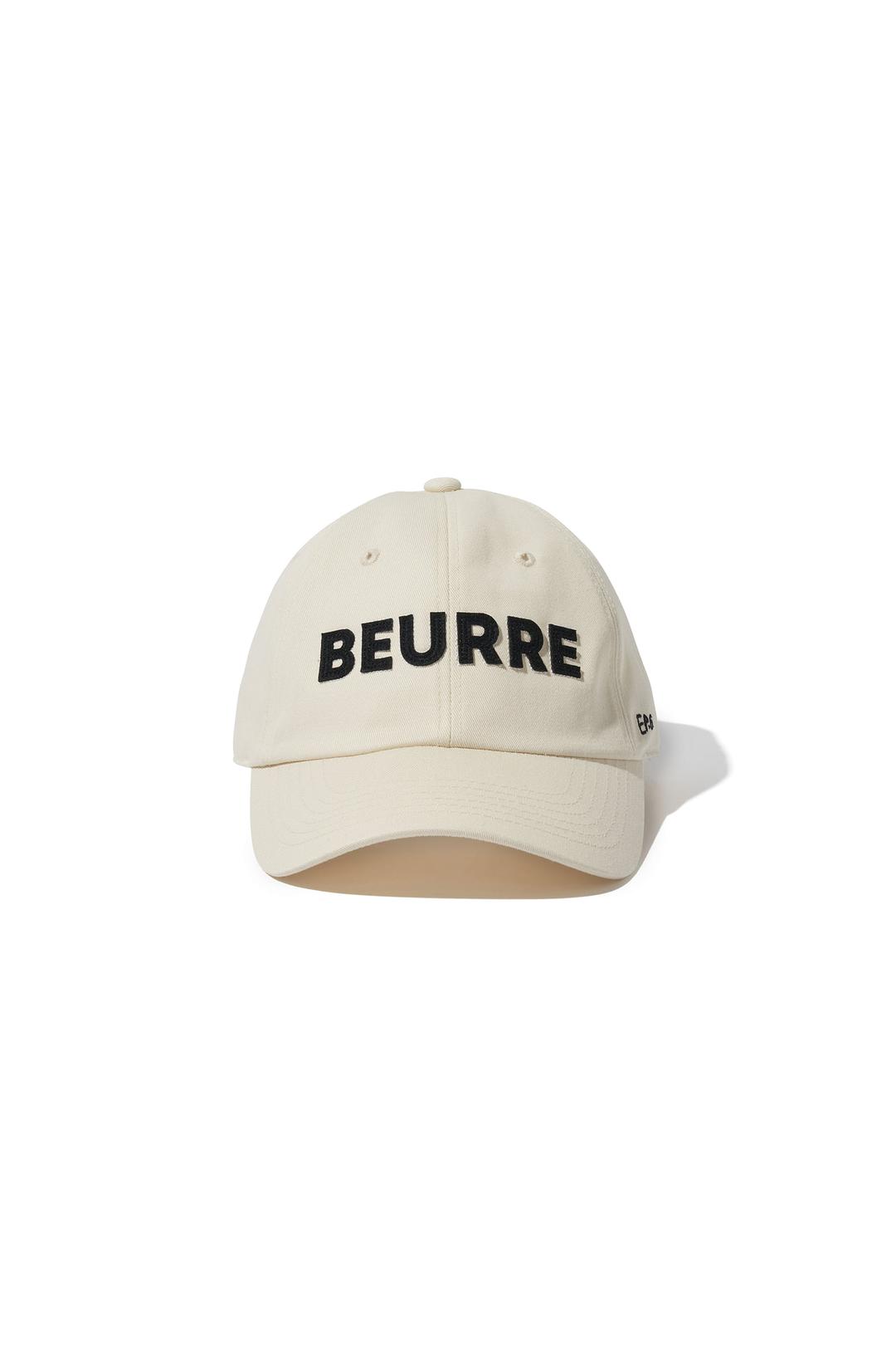 ep.6  BEURRE applique patch ballcap (Ivory/Black)