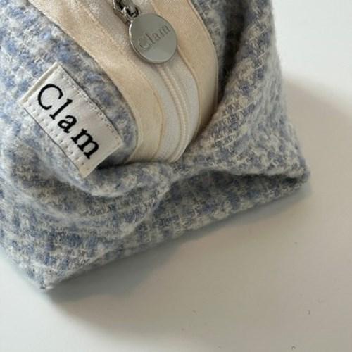 Clam round pouch _ Blue cake