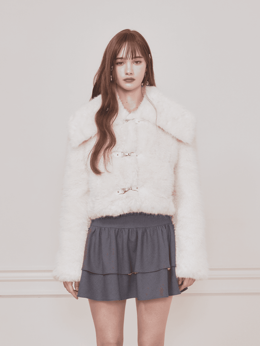 Bebe sailor fur jacket (Ivory)