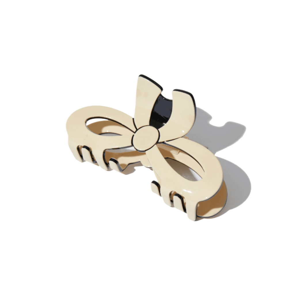 Ribbon Claw in Strawberry - Ribbon Claw in Cream