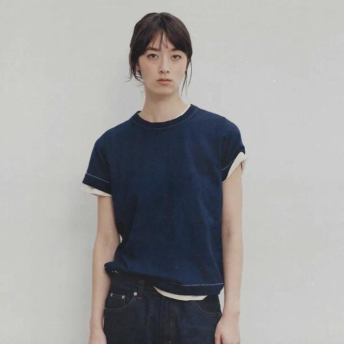 Standard washed t-shirt (Navy)