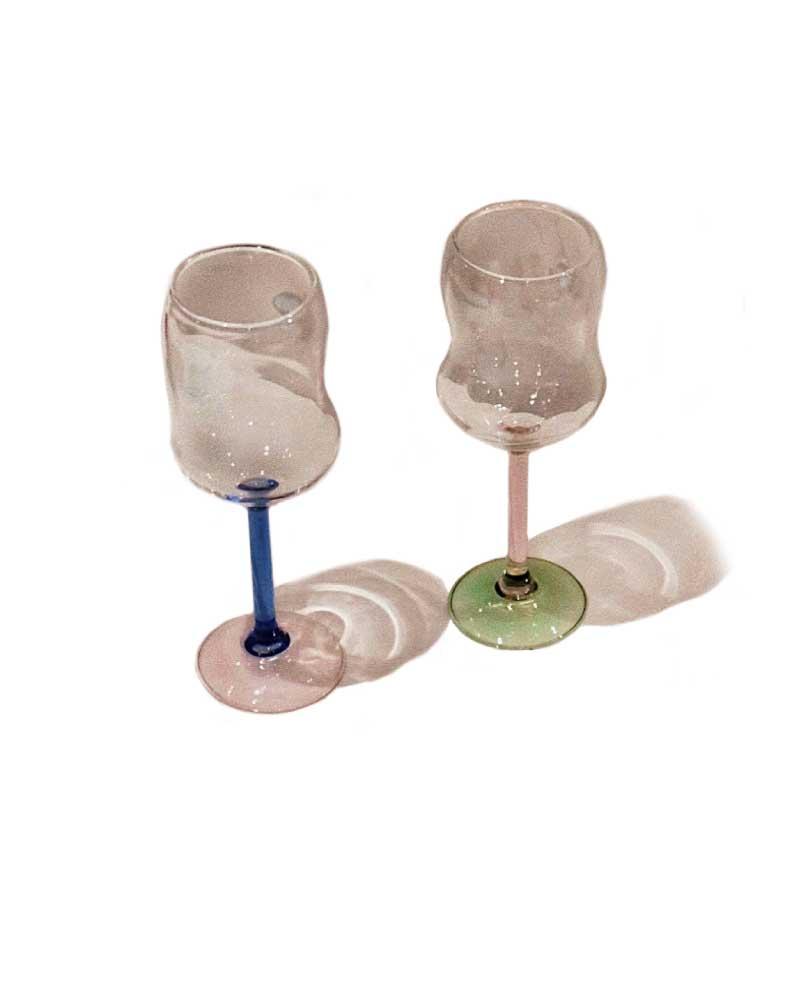 Twisted wine glass ( 2 set )