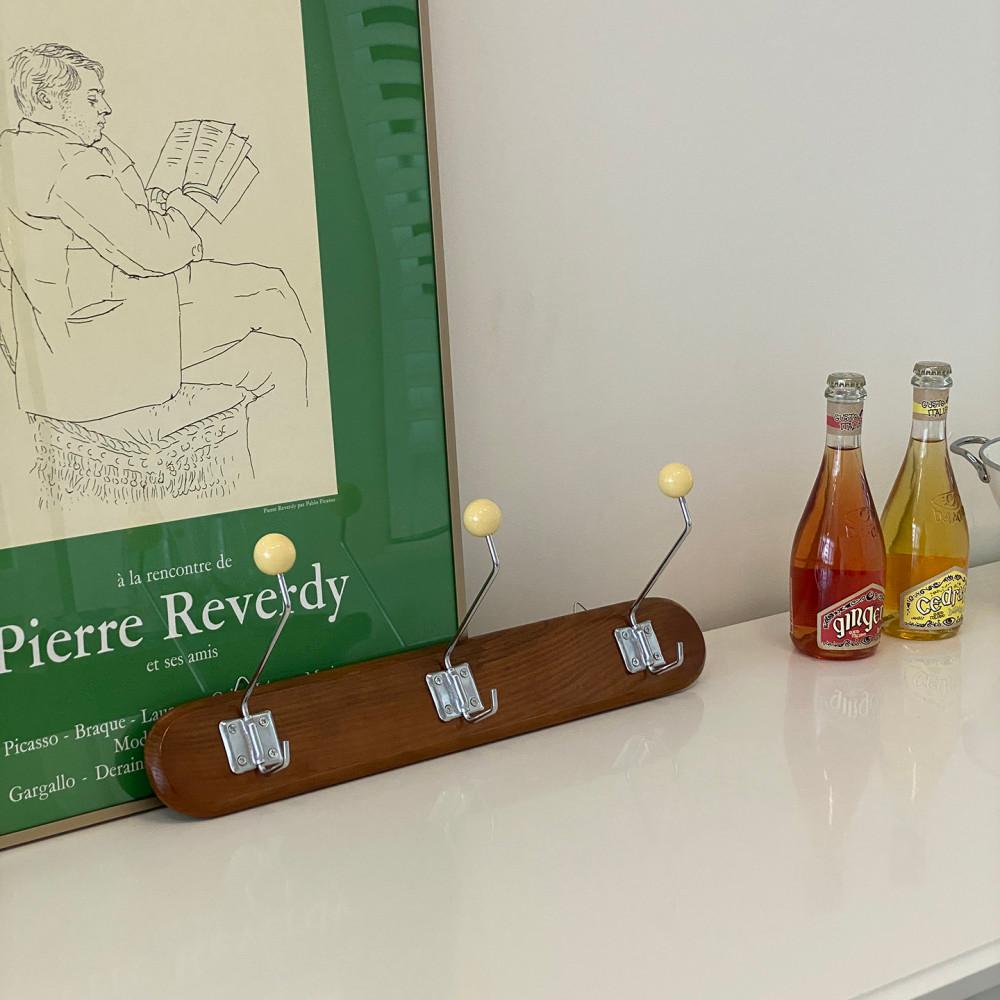 우드 빈티지코트랙 아기옷행거 코트렉 다이소 꼭꼬핀 벽 문에 붙이는옷걸이 [꼭꼬핀포함]