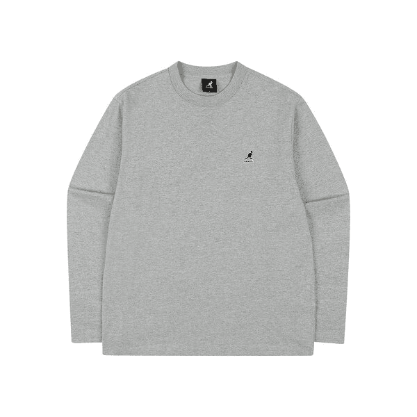 베이직 롱슬리브 티셔츠 3529 멜란지그레이