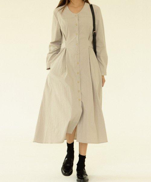 리아 맥시 롱 원피스 light gray[라이트그레이]