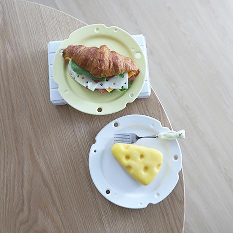 치즈 모양 접시 플레이트