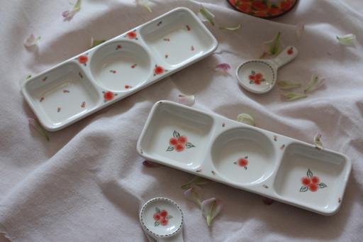 클래식로즈 세칸 나눔접시