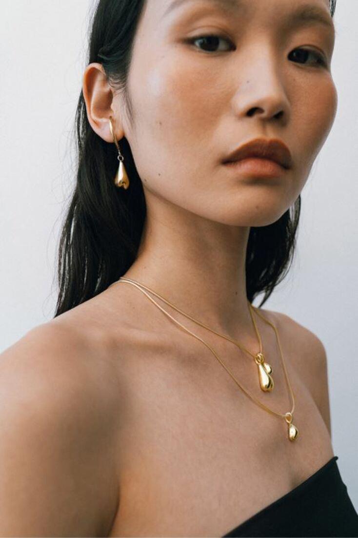 [Gold] Love pendant necklace [Short chain+pendant S]