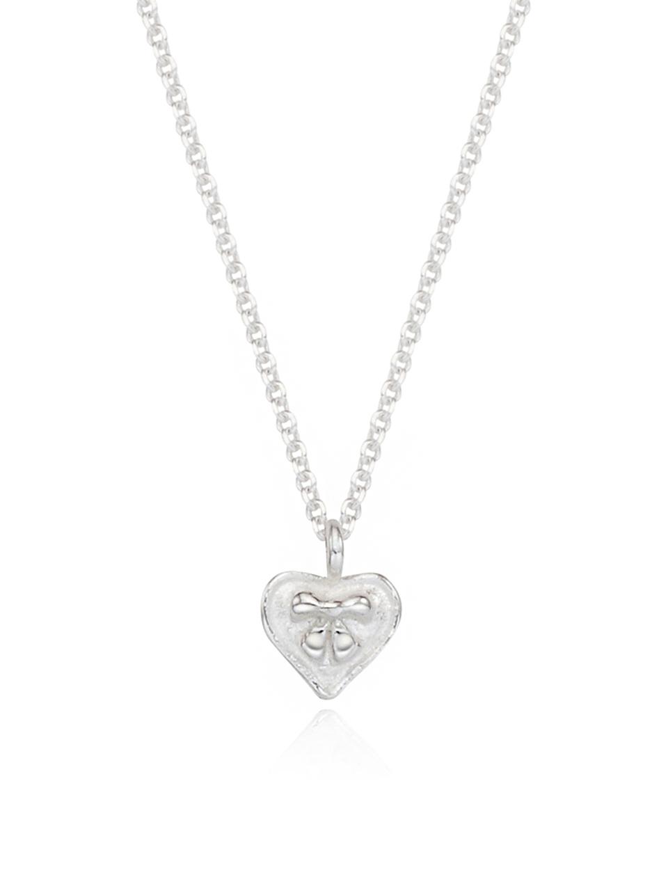 [단독 캡슐컬렉션][에스파 카리나 착용] minute heart ribbon necklace