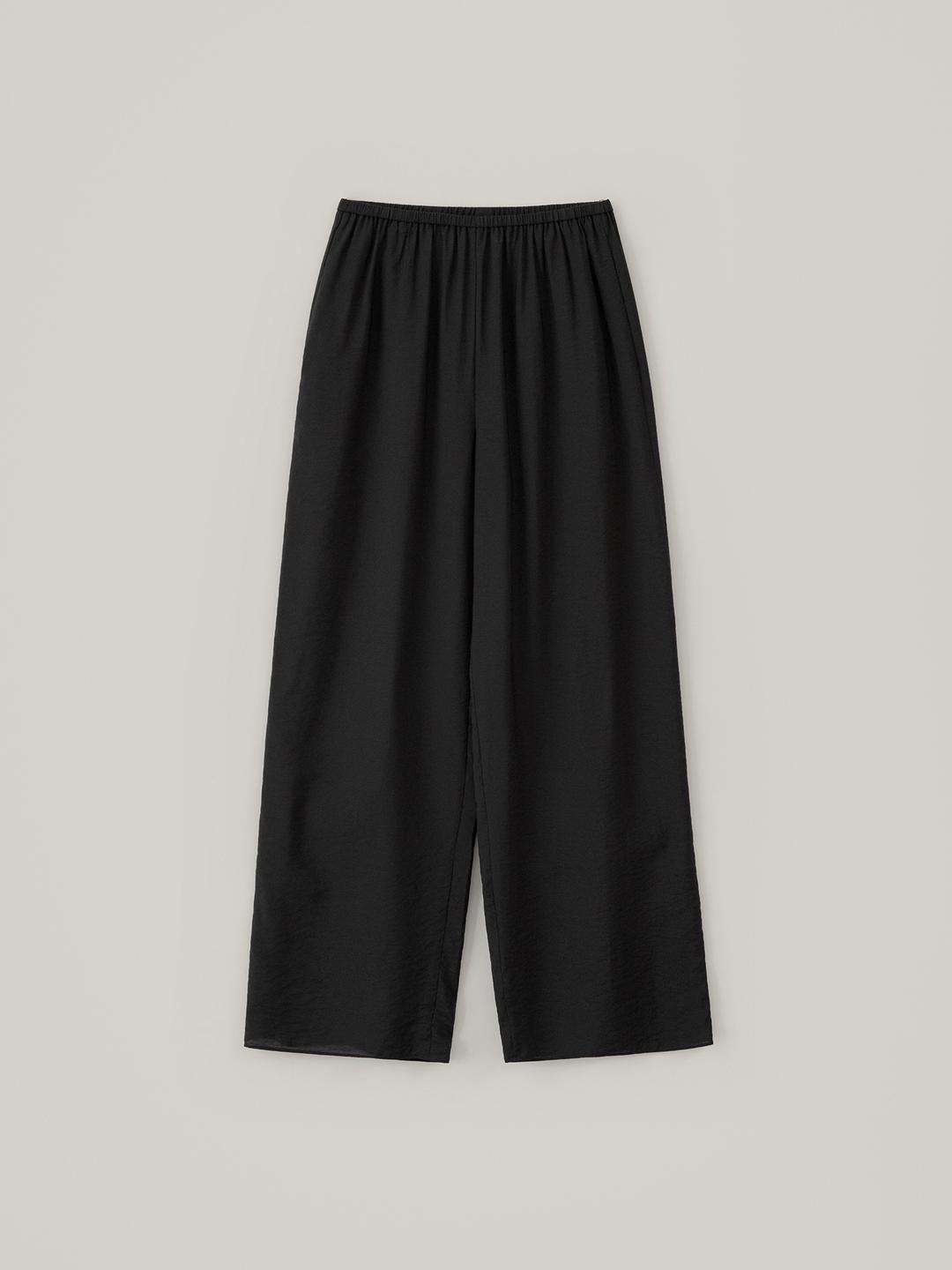 Sheer Wide Pants - Black