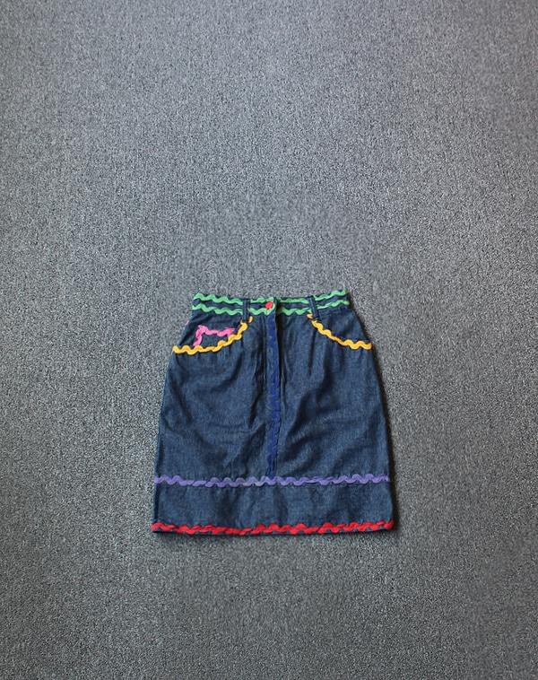 Vtg MOSCHINO Denim Skirt[XS]