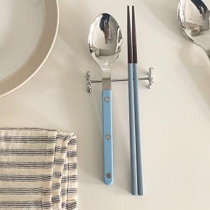 사브르 트위그뉴욕 한식 신혼 수저세트 (스푼 파스텔블루 젓가락 스카이블루)