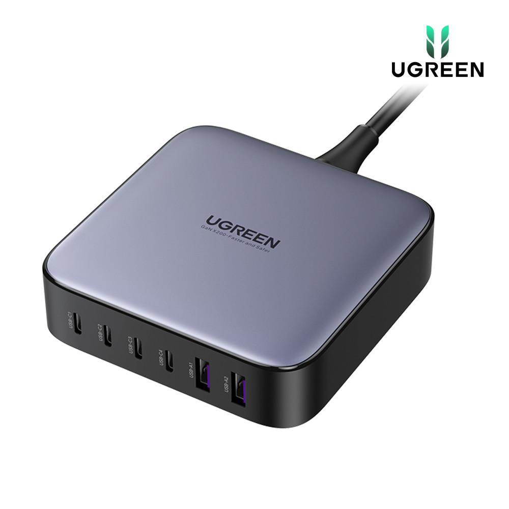 멀티 고속 PD 200W 유그린 6포트 GaN PPS C타입 USB 충전기 충전케이블