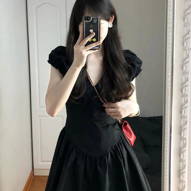 [러블리🎠] 노아르 브이넥 프릴 미니 원피스