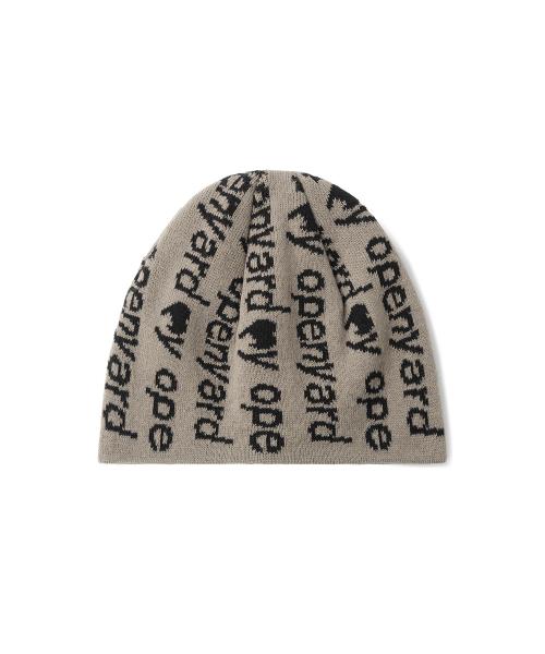 오와이(OY)  ALL OVER LOGO BEANIE - SAND - 사이즈 & 후기 | 무신사