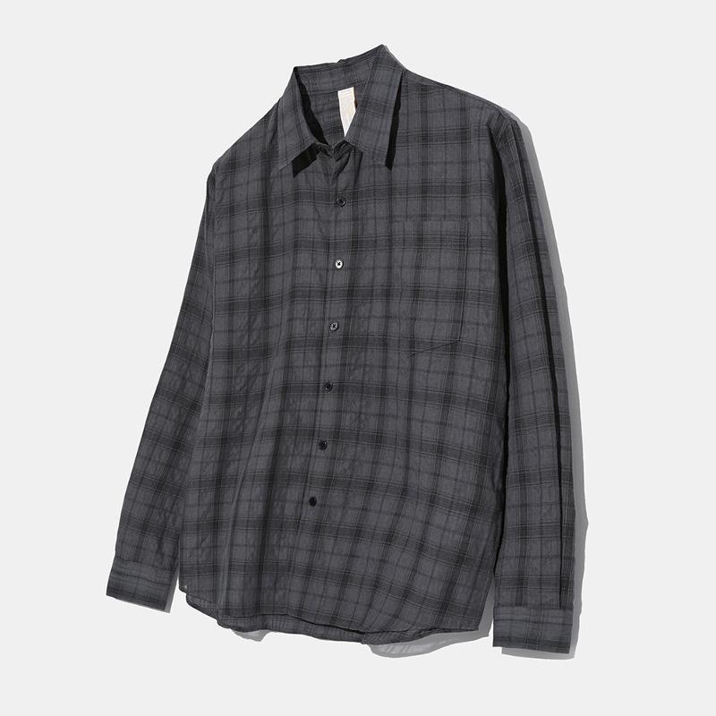 Lond Dark Grey Check Shirt