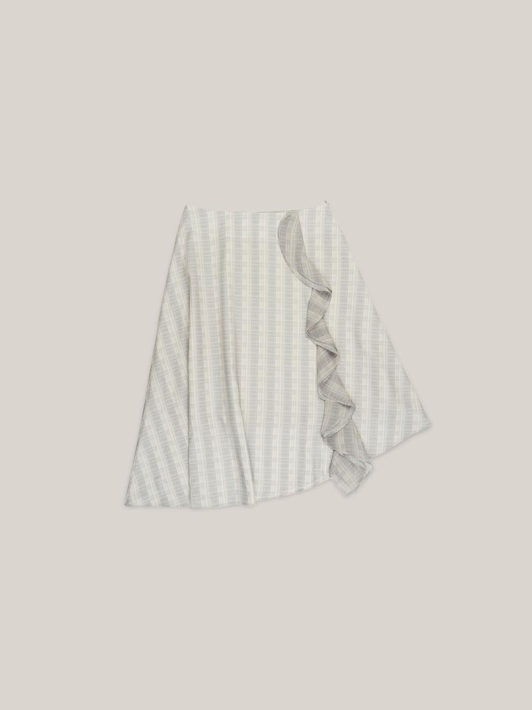 FRILL CHECK SKIRT  [ MINT ]