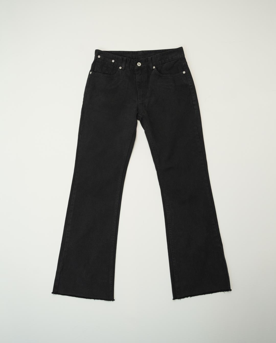 Cotton denim black pants