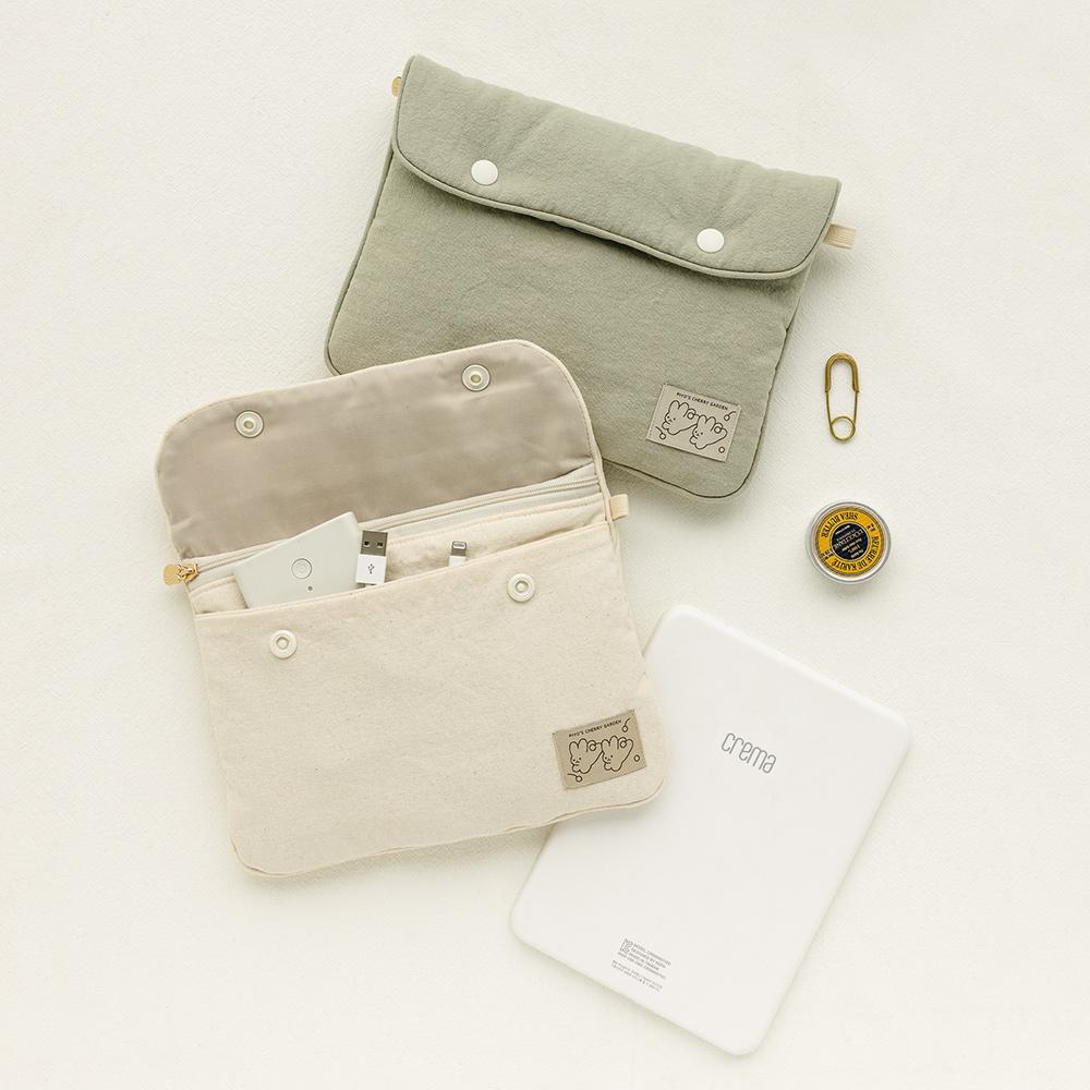 [라이브워크]피요 더블 스냅 파우치 2color