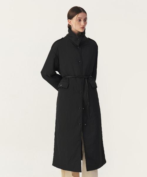 벨티드 하이넥 점퍼_BLACK