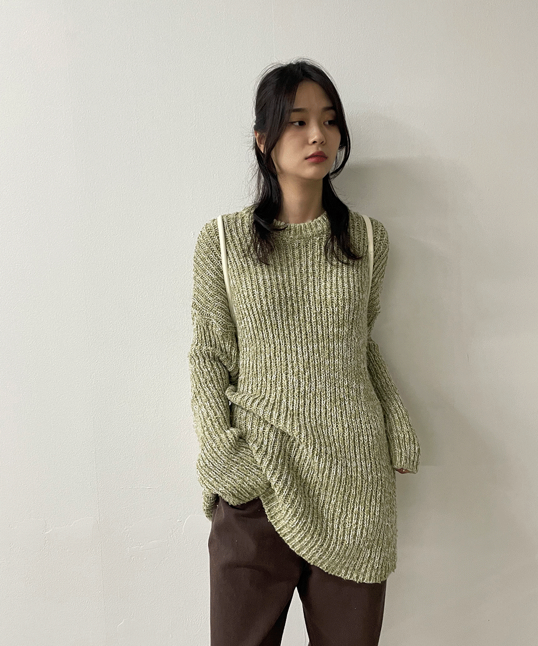 디버 루즈핏 보카시 롱니트