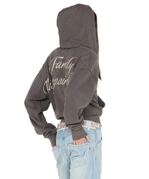 Bad Seed Washed Hoodie Zip-Up Charcoal