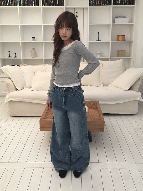 더블 레이어드 티