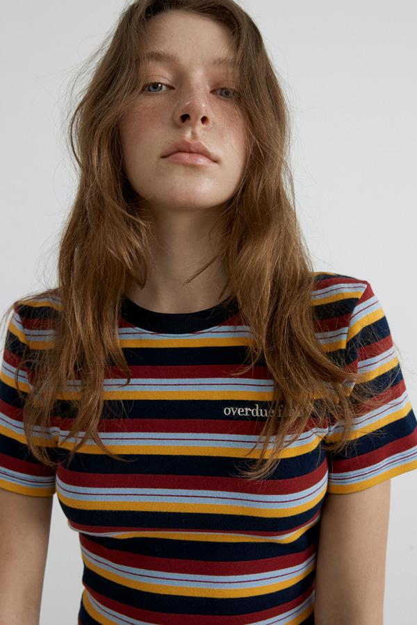 STRIPE CROP T-SHIRT_NAVY