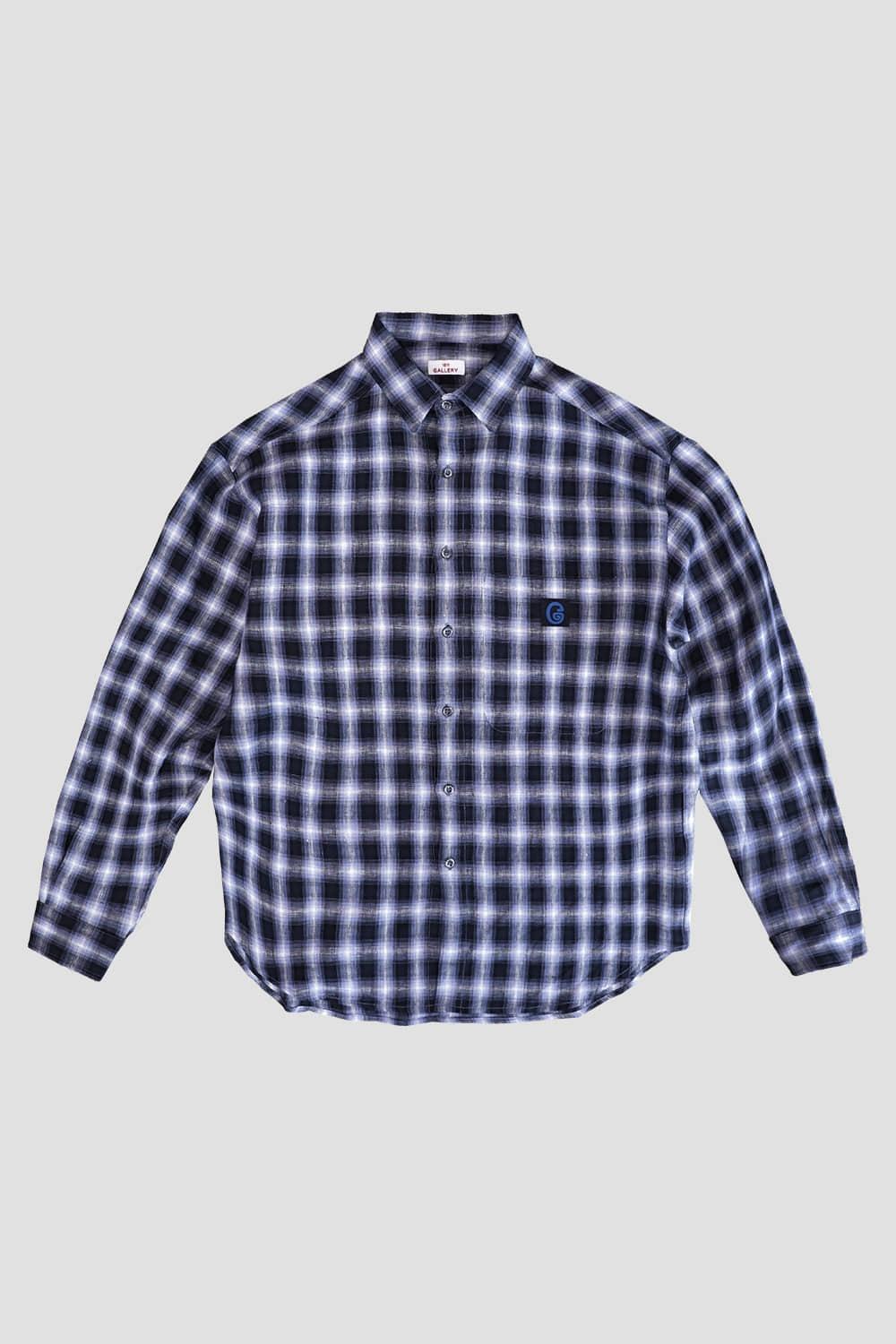 G Logo Check Shirts - Blue