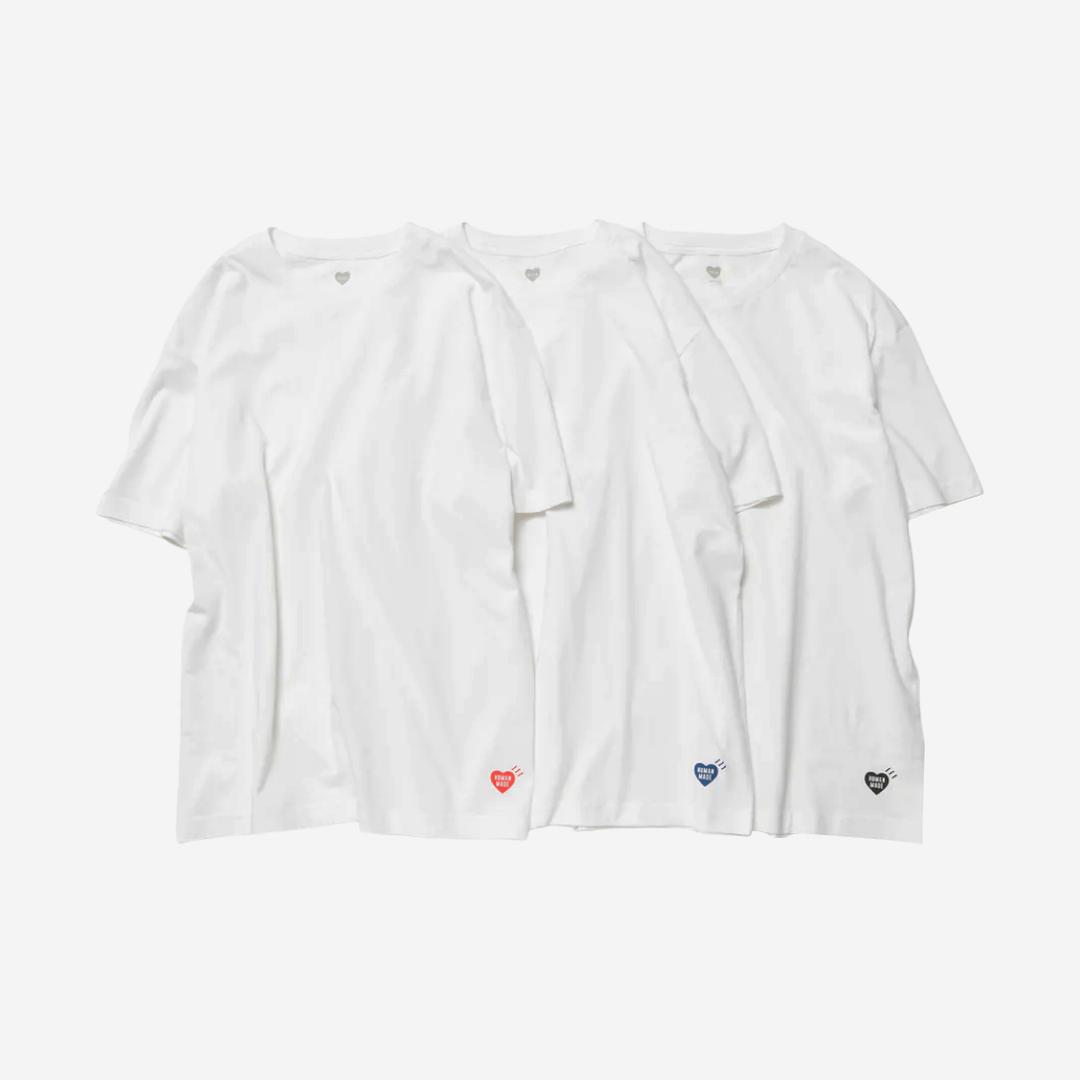 Human Made T-Shirts White (3 Pack)