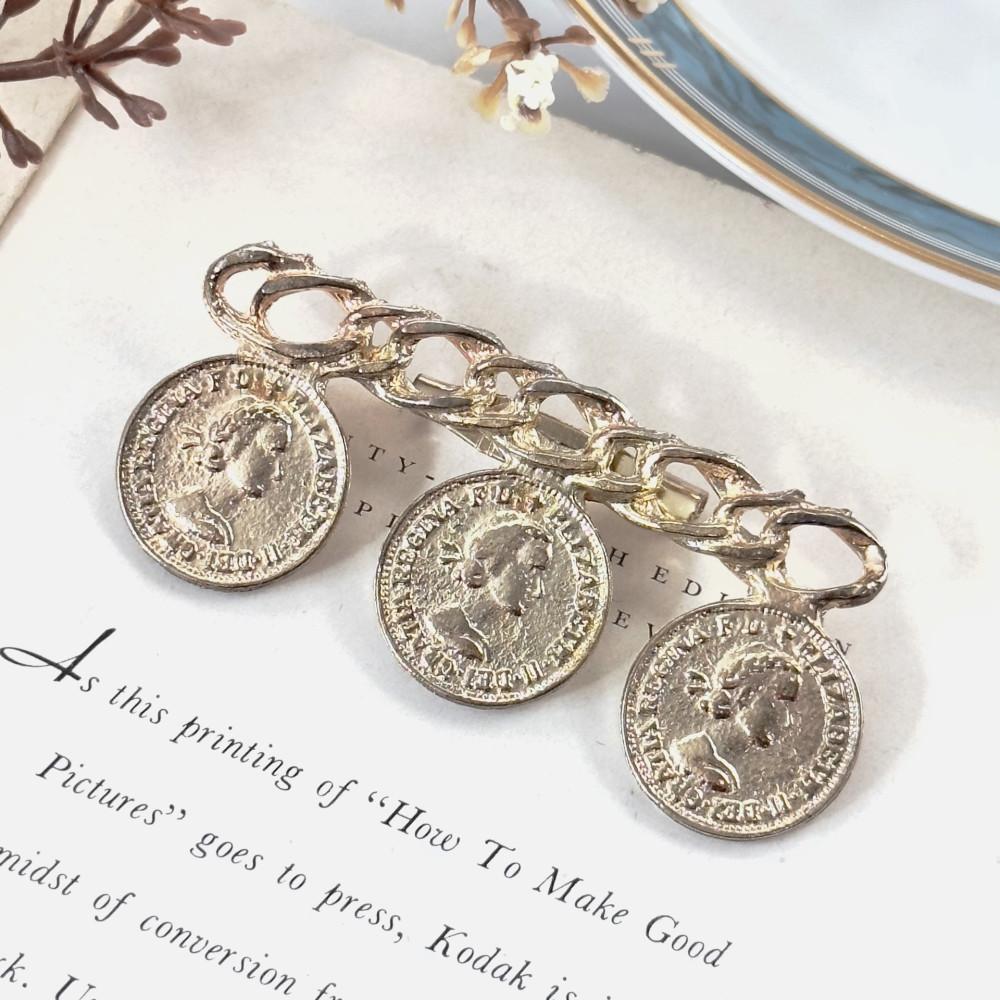 [중고] UK Coin 1967 HALF PENNY 모티브 빈티지 브로치