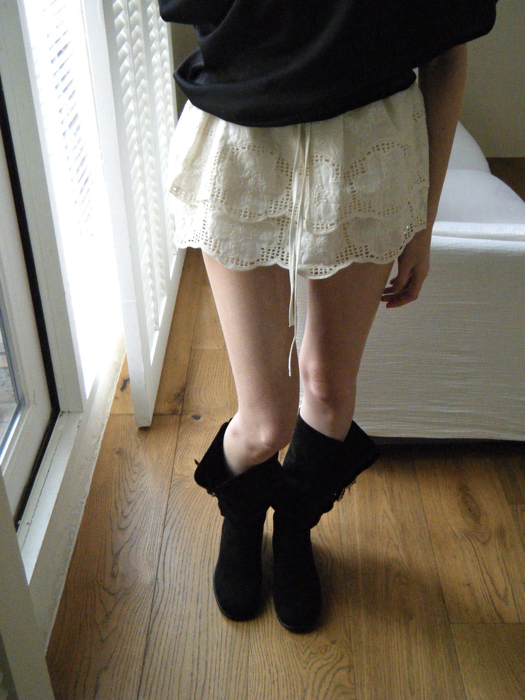 eyelet lace skirt