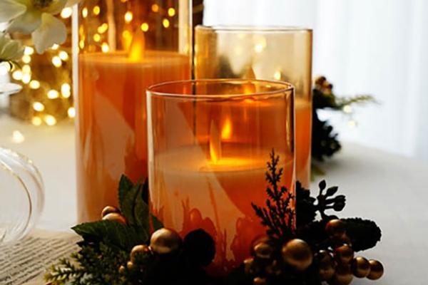 글라스 파라핀 LED 촛불 양초 무드등_3sizes