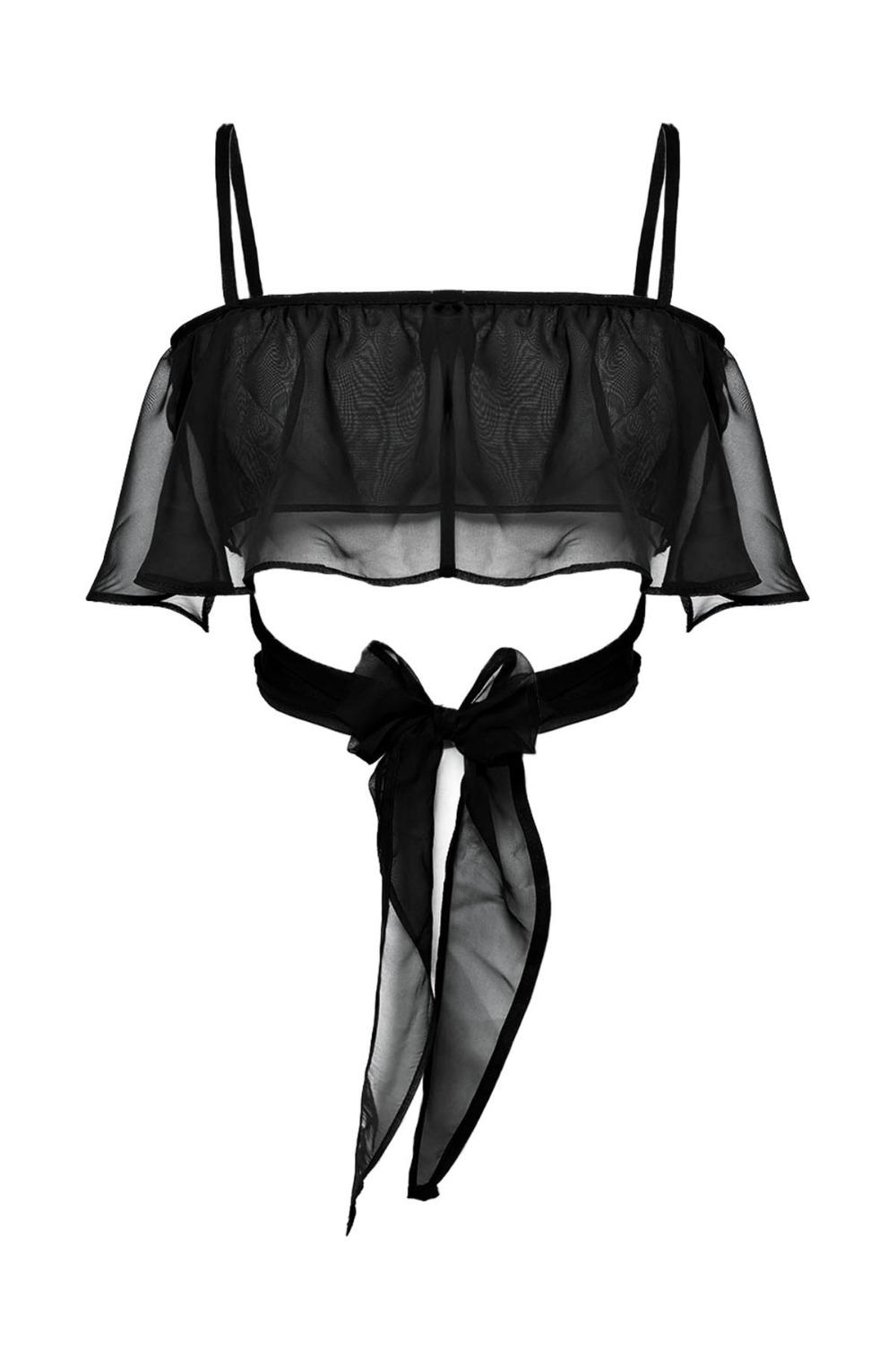 Layered Frill Bustier Black