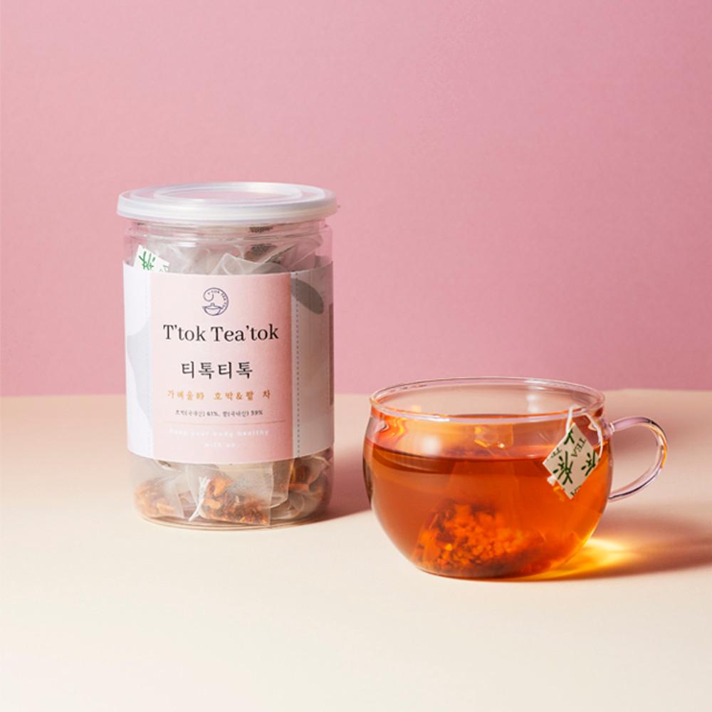 모닝풀 티톡티톡 쏙쏙티 호박 팥차 2gX30T 늙은호박 차 팥물 호박티