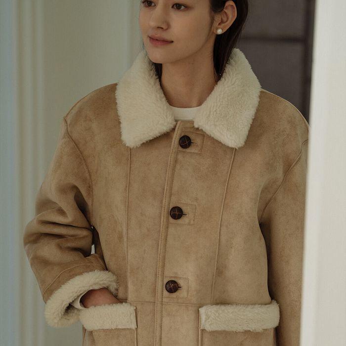 Reversible suede mustang_Beige
