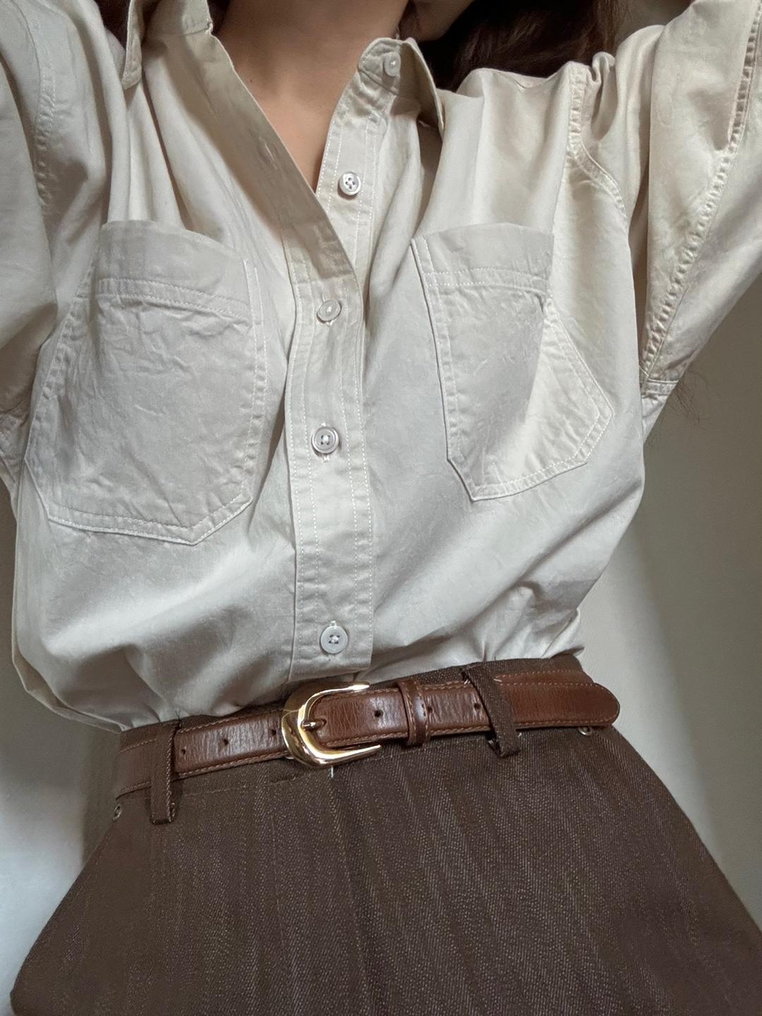 two pocket washing sh-beige