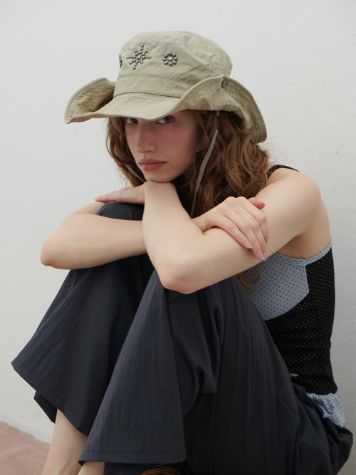 플라워 스터드 사파리햇(3colors)