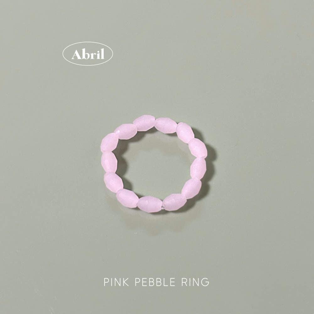 [아브릴] Pink Pebble Ring
