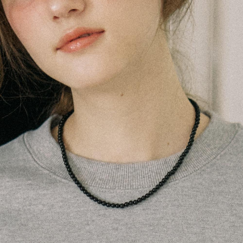Onyx Rouge Necklace - Black