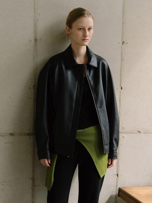 터프 커브 레더 자켓 (Black)